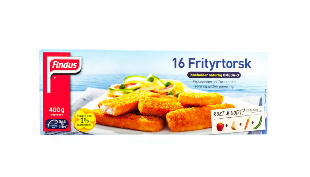TEST AV FISKEPINNER: Findus 16 frityrtorsk TEST AV FISKEPINNER: Findus 16 frityrtorsk