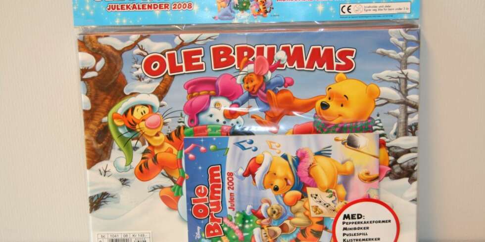 KALENDERTEST: Ole Brumm gavekalender. KALENDERTEST: Ole Brumm gavekalender.