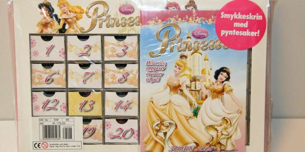 KALENDERTEST: Prinsessekalender med gaver. KALENDERTEST: Prinsessekalender med gaver.