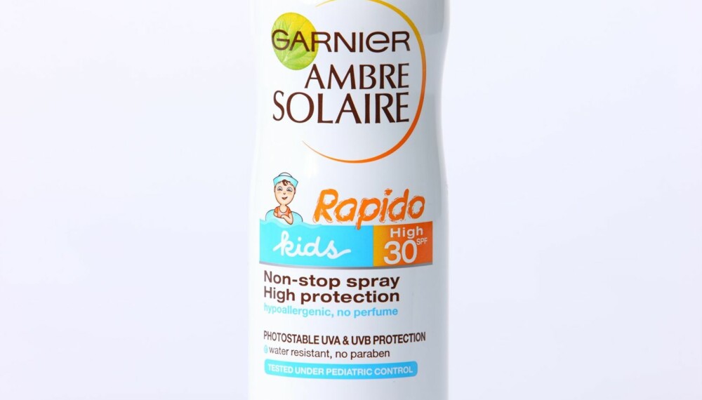 TEST AV SOLKREM: Garnier ambre solaire Rapido kids, faktor 30 TEST AV SOLKREM: Garnier ambre solaire Rapido kids, faktor 30