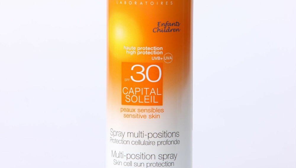 TEST AV SOLKREM: Vichy Capital soleil barn multiposition spray, faktor 30 TEST AV SOLKREM: Vichy Capital soleil barn multiposition spray, faktor 30