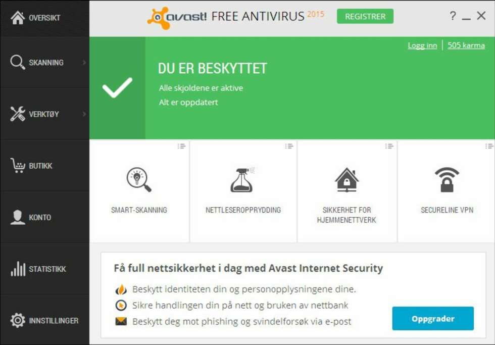 MASER IKKE: Avast 2015 gjør en ok jobb i å finne virus. MASER IKKE: Avast 2015 gjør en ok jobb i å finne virus.