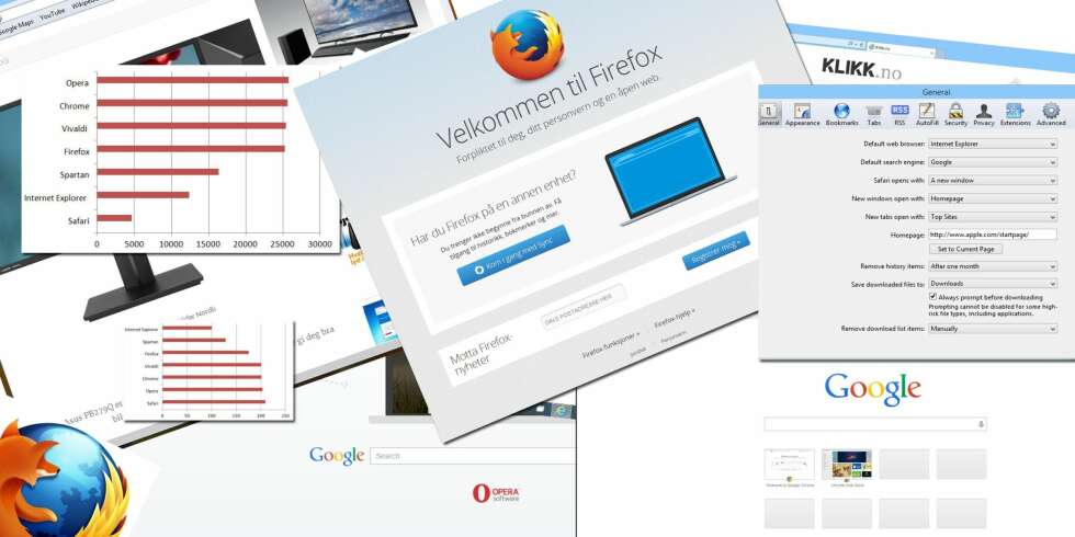 TEST AV NETTLESERE: Vi har testet syv nettlesere. Google Chrome og Firefox er de to som kjemper om å være best akkurat nå. TEST AV NETTLESERE: Vi har testet syv nettlesere. Google Chrome og Firefox er de to som kjemper om å være best akkurat nå.