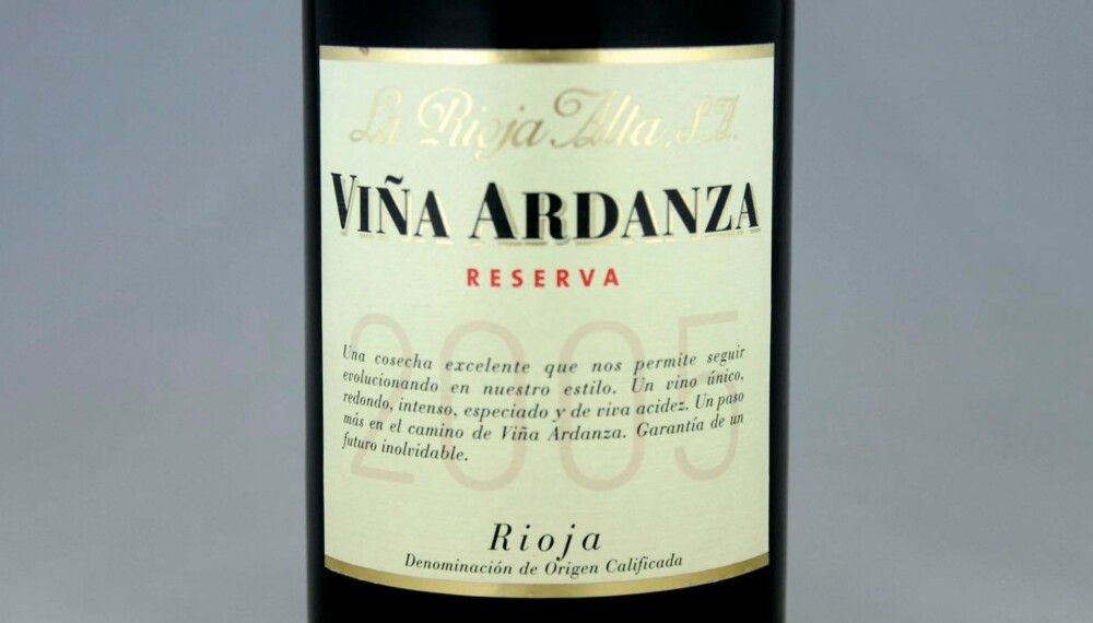 TIL LAM: Viña Ardanza Reserva 2005. TIL LAM: Viña Ardanza Reserva 2005.