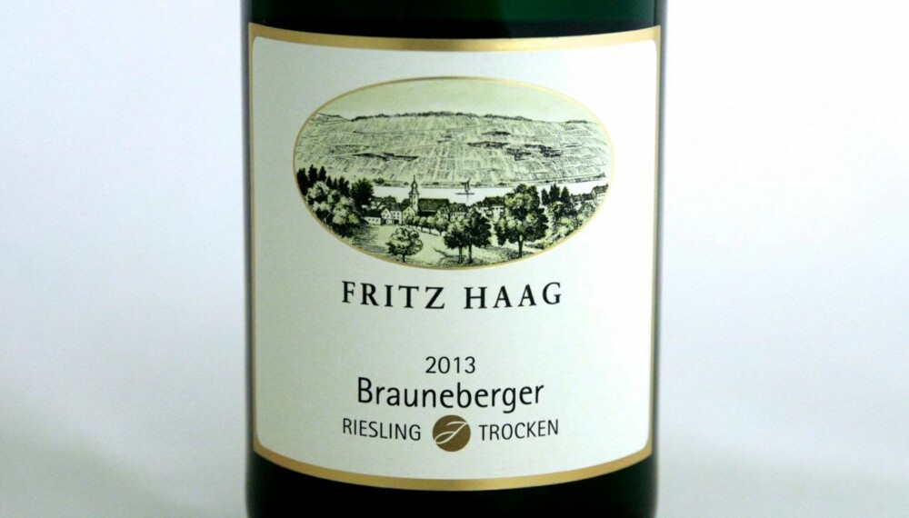TIL PINNEKJØTT: Fritz Haag Brauneberger Riesling Trocken 2013. TIL PINNEKJØTT: Fritz Haag Brauneberger Riesling Trocken 2013.