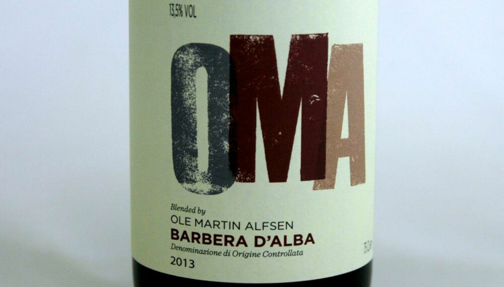 TIL PINNEKJØTT: OMA Barbera d'Alba 2013. TIL PINNEKJØTT: OMA Barbera d'Alba 2013.
