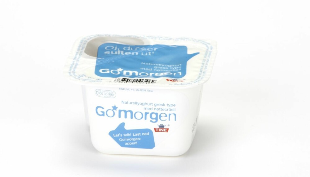 TINE GO'MORGEN NATURELLYOGHURT GRESK TYPE MED NØTTECRÜSLI TINE GO'MORGEN NATURELLYOGHURT GRESK TYPE MED NØTTECRÜSLI