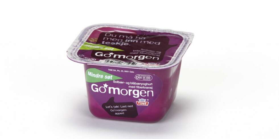 TINE GO'MORGEN SOLBÆR- OG BLÅBÆRYOGHURT MED FIBERKRØNSJ TINE GO'MORGEN SOLBÆR- OG BLÅBÆRYOGHURT MED FIBERKRØNSJ