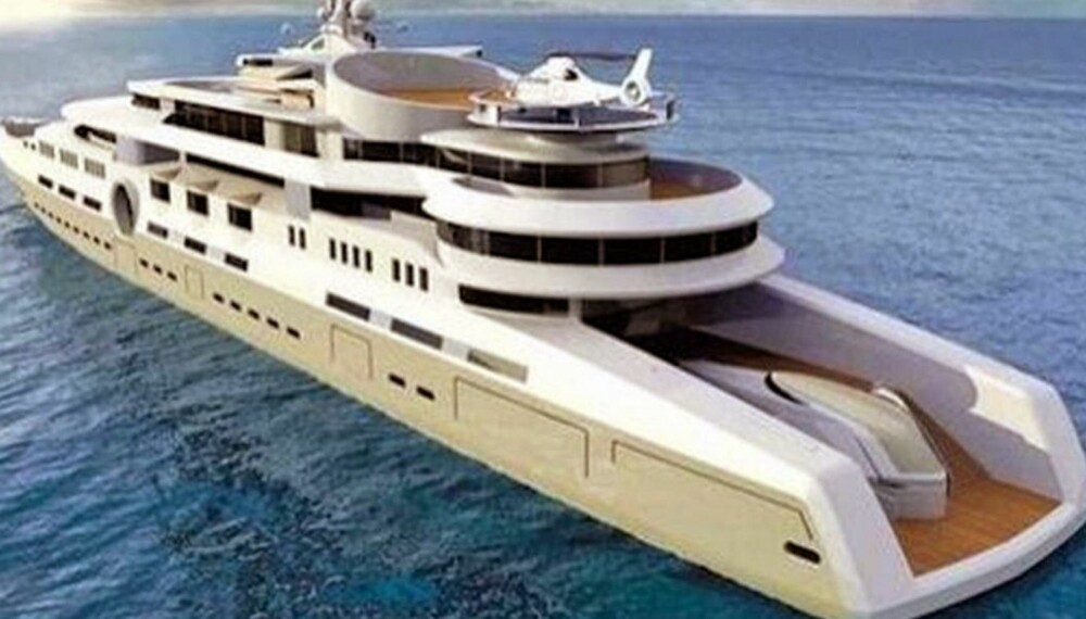 SKISSE: Det er sparsommelig med detaljer rundt verdens største yacht Triple Deuce. Men den blir større en denne på bildet, som viser en ny versjon av Eclipse (163,5 meter - 536 fot), som ble sjøsatt av det tyske verftet Blohm + Voss i Hamburg i 2010. Eieren er russeren Roman Abramovich. Den er ellers 17,3 meter (57 fot) kortere enn Azzam, som ble sjøsatt i april 2013. SKISSE: Det er sparsommelig med detaljer rundt verdens største yacht Triple Deuce. Men den blir større en denne på bildet, som viser en ny versjon av Eclipse (163,5 meter - 536 fot), som ble sjøsatt av det tyske verftet Blohm + Voss i Hamburg i 2010. Eieren er russeren Roman Abramovich. Den er ellers 17,3 meter (57 fot) kortere enn Azzam, som ble sjøsatt i april 2013.