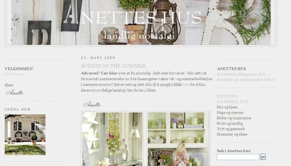 Blogg printscreen Blogg printscreen