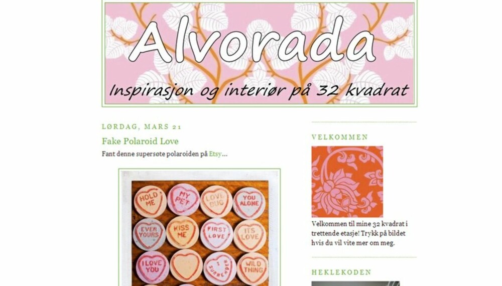 Blogg printscreen Blogg printscreen