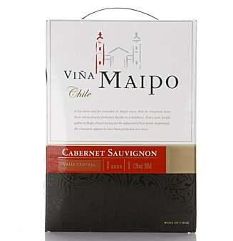 Viña Maipo Cabernet Sauvignon 2008 får 82 poeng i denne testen og hevder deg dermed blant de seks beste i testen. Viña Maipo Cabernet Sauvignon 2008 får 82 poeng i denne testen og hevder deg dermed blant de seks beste i testen.