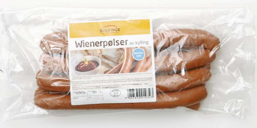 Solvinge wienerpølser av kylling Solvinge wienerpølser av kylling