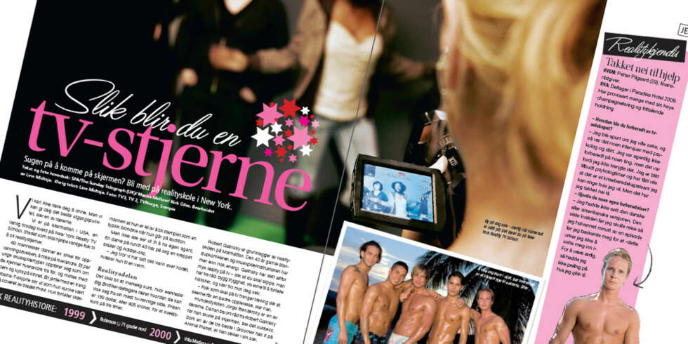 I Det Nye nr. 8 lærer du deg hva som skal til for å bli tv-stjerne, og du møter realitystjerner som Petter Pilgaard. I Det Nye nr. 8 lærer du deg hva som skal til for å bli tv-stjerne, og du møter realitystjerner som Petter Pilgaard.