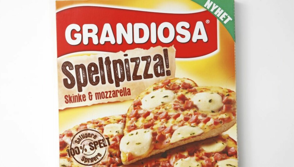 BEST PÅ PROTEIN OG KARBOHYDRATER: Grandiosa speltpizza. BEST PÅ PROTEIN OG KARBOHYDRATER: Grandiosa speltpizza.