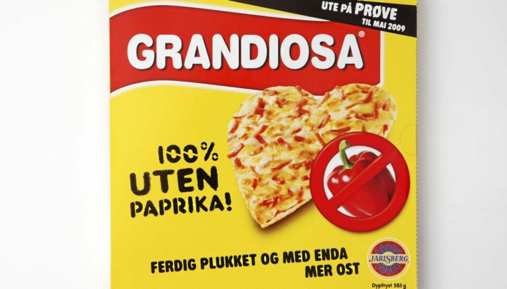 BEST PÅ PROTEINER: Grandiosa uten paprika. BEST PÅ PROTEINER: Grandiosa uten paprika.