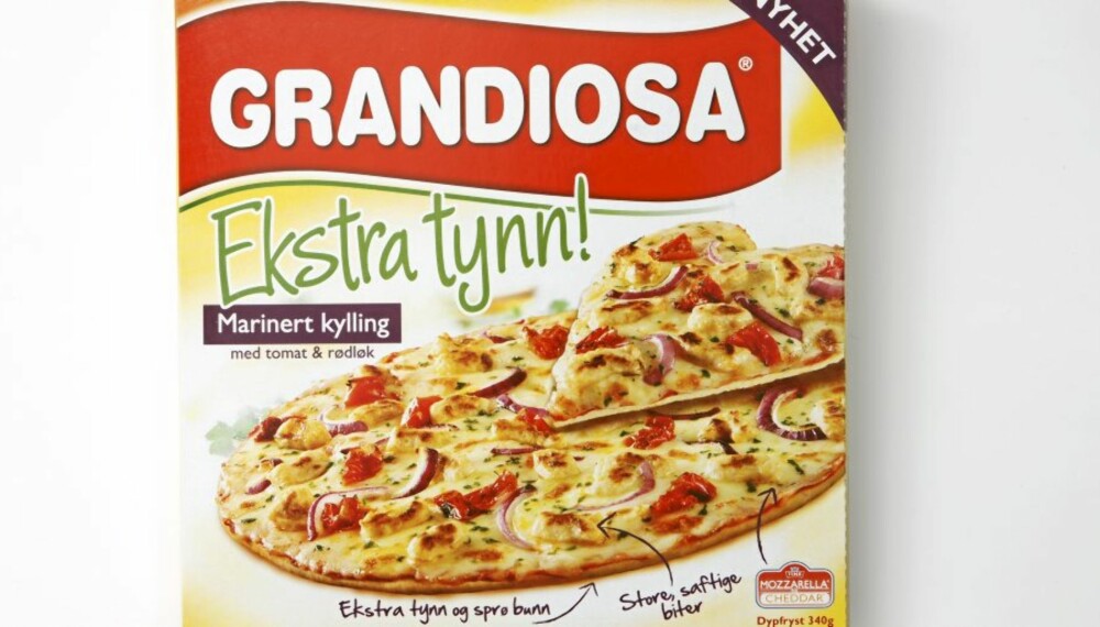 FÅ KARBOHYDRATER: Grandiosa med marinert kylling. FÅ KARBOHYDRATER: Grandiosa med marinert kylling.