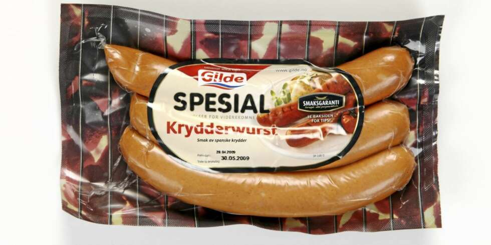 MYE KJØTT: Gilde Spesial Krydderwurst. MYE KJØTT: Gilde Spesial Krydderwurst.