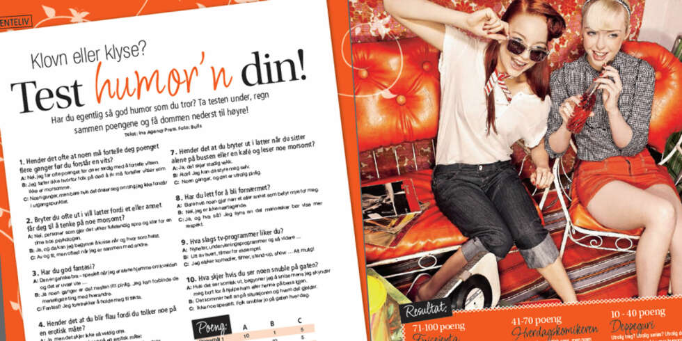 I Det Nye nr. 11 kan du teste humoren din! I Det Nye nr. 11 kan du teste humoren din!