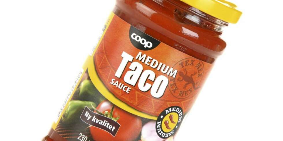 SYNTETISK: Ikke noe spesielt med denne tacosausen, bortsett fra at den smaker syntetisk. SYNTETISK: Ikke noe spesielt med denne tacosausen, bortsett fra at den smaker syntetisk.