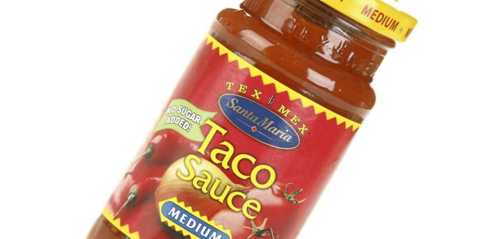 MYE LØK: Denne tacosausen fra Santa Maria smaker mye løk, men har også mye biter. MYE LØK: Denne tacosausen fra Santa Maria smaker mye løk, men har også mye biter.