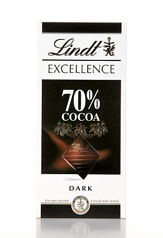 MIDDELS FRUKTIGHET: Sjokoladen fra Lindt med 70 prosent kakao har middels fruktighet og bitterhet. MIDDELS FRUKTIGHET: Sjokoladen fra Lindt med 70 prosent kakao har middels fruktighet og bitterhet.