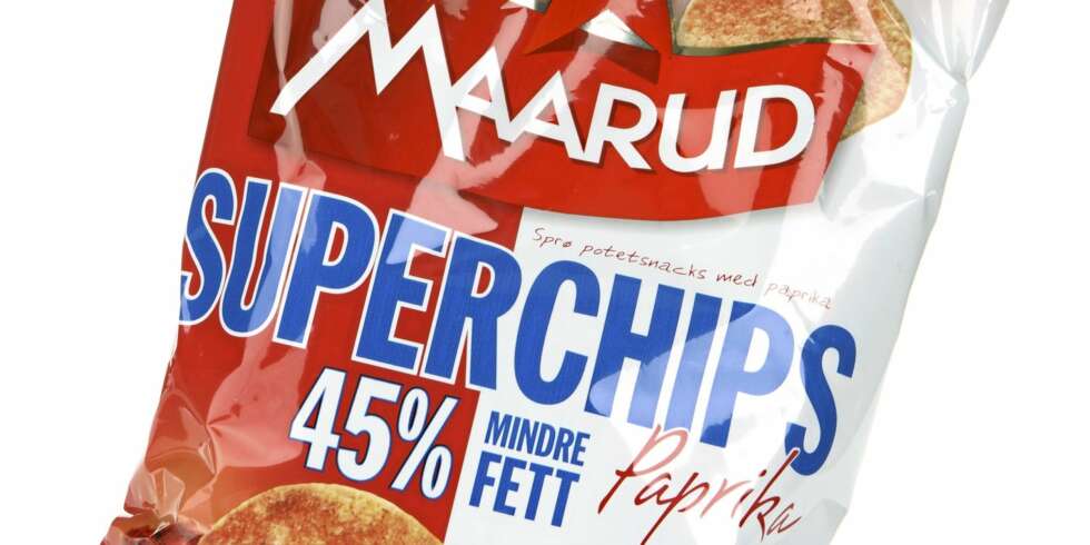 FRITYR: Maarud Superchips Paprika er en chips som smaker frityr og lite paprika. FRITYR: Maarud Superchips Paprika er en chips som smaker frityr og lite paprika.