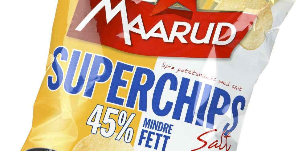 SYNTETISK: Maarud Superchips salt er en chips som er noe syntetisk på duft, men smaker helt greit. SYNTETISK: Maarud Superchips salt er en chips som er noe syntetisk på duft, men smaker helt greit.