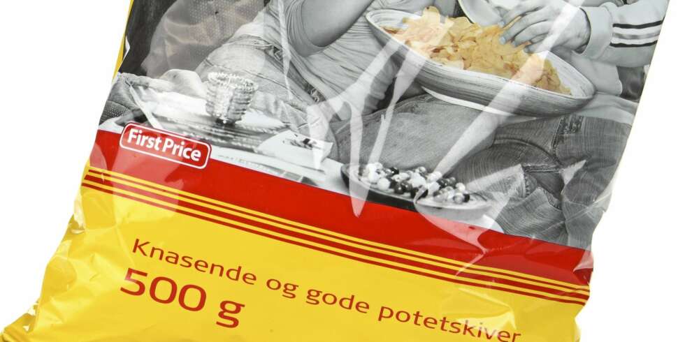 MELETE: First Price Salt chips er en chips med nøytral smak og melete konsistens. MELETE: First Price Salt chips er en chips med nøytral smak og melete konsistens.