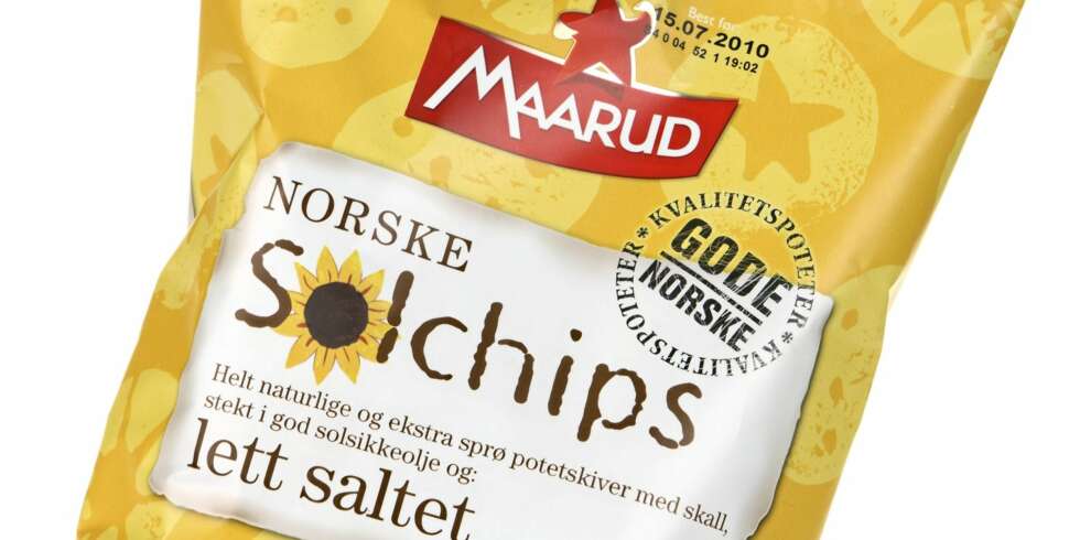 HELT GREI: Maarud Solchips lett saltet er en noe nøytral og helt grei chips. HELT GREI: Maarud Solchips lett saltet er en noe nøytral og helt grei chips.