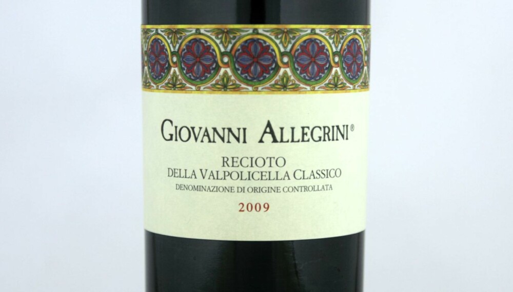 FRUKTIG: Allegrini Recioto della Valpolicella Classico 2009. FRUKTIG: Allegrini Recioto della Valpolicella Classico 2009.