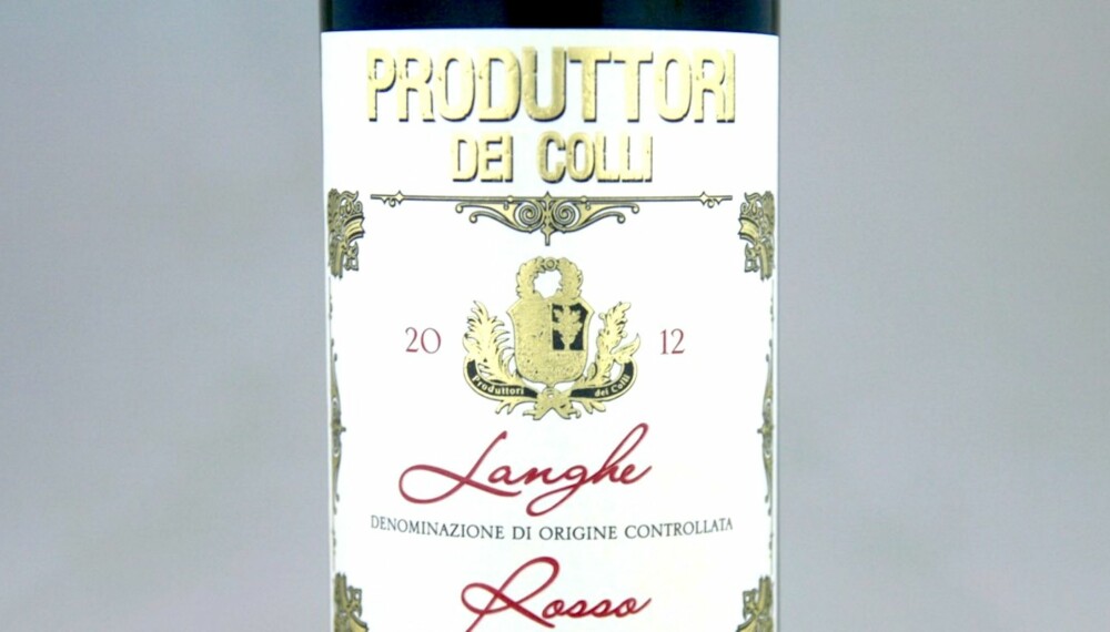 RØDVIN TIL RIBBE: Produttori dei Colli Langhe Rosso 2012. RØDVIN TIL RIBBE: Produttori dei Colli Langhe Rosso 2012.
