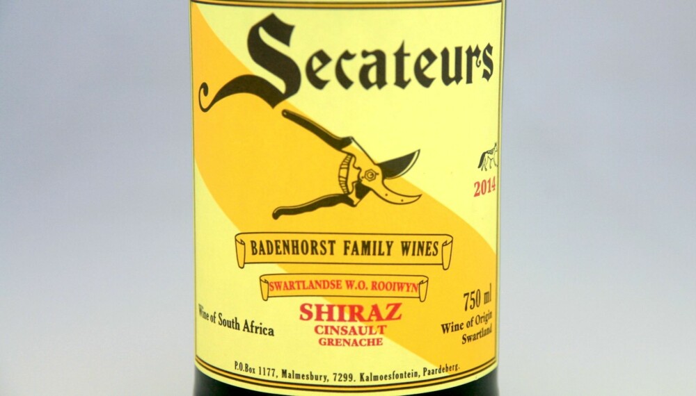 GODT KJØP: Badenhorst Secateurs Shiraz Cinsault Grenache 2014. GODT KJØP: Badenhorst Secateurs Shiraz Cinsault Grenache 2014.