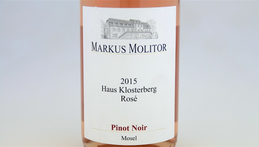 GOD ROSÉVIN: Markus Molitor Haus Klosterberg Pinot Noir Rosé 2015. GOD ROSÉVIN: Markus Molitor Haus Klosterberg Pinot Noir Rosé 2015.