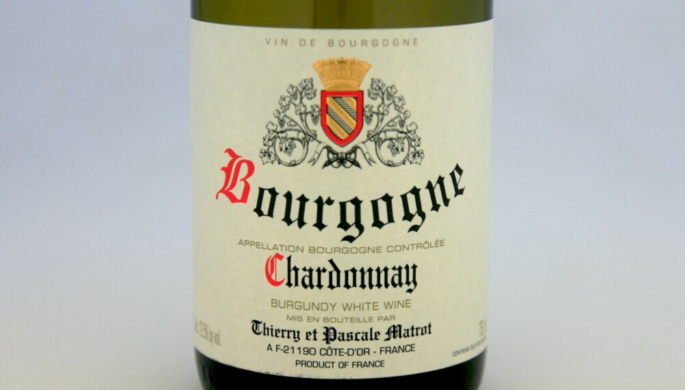 KRABBEVIN: Matrot Bourgogne Chardonnay 2013. KRABBEVIN: Matrot Bourgogne Chardonnay 2013.