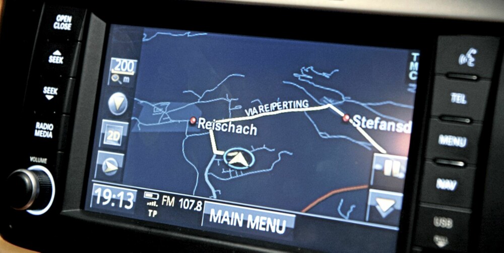 BRUKERVENNLIG: Navigasjonssystemet fungerer glimrende. BRUKERVENNLIG: Navigasjonssystemet fungerer glimrende.