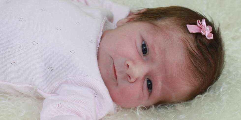 Thea Østebrød Skjærpe fra Egersund ble månedens BAM baby i mai. Foto: Privat Thea Østebrød Skjærpe fra Egersund ble månedens BAM baby i mai. Foto: Privat