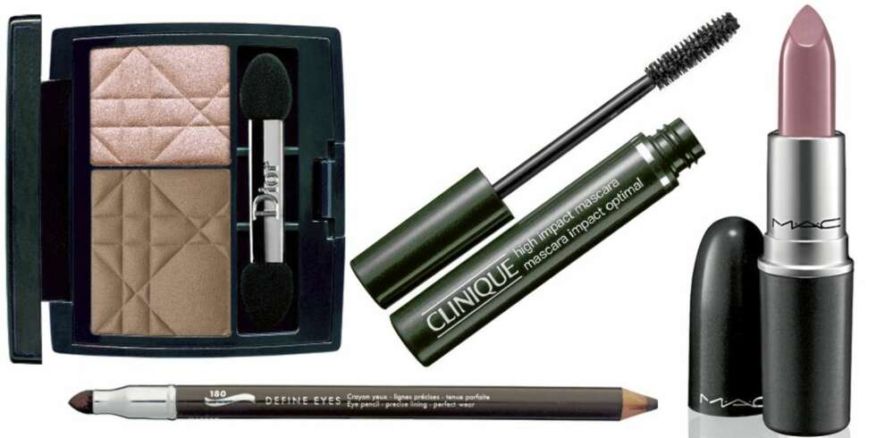 FRA VENSTRE: Dior 2 Couleur nr. 365 (kr 300), Biotherm Define Eyes (kr 125), Clinique High IMpact Mascara (kr 180), Mac leppestift (kr 150). FRA VENSTRE: Dior 2 Couleur nr. 365 (kr 300), Biotherm Define Eyes (kr 125), Clinique High IMpact Mascara (kr 180), Mac leppestift (kr 150).