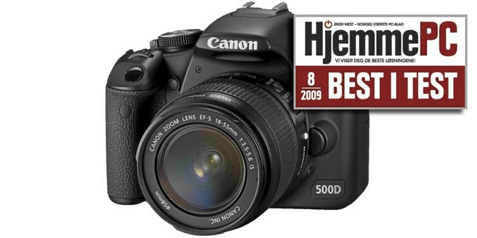 TOPPKAMERA: Canon EOS 500D får toppkarakter av vår tester. TOPPKAMERA: Canon EOS 500D får toppkarakter av vår tester.