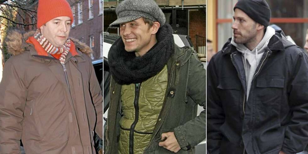 POPULÆR: Parkasjakken er populær også blant kjendisene. Fra venste Matthew Broderick, Mark Owen og Ben Affleck. POPULÆR: Parkasjakken er populær også blant kjendisene. Fra venste Matthew Broderick, Mark Owen og Ben Affleck.