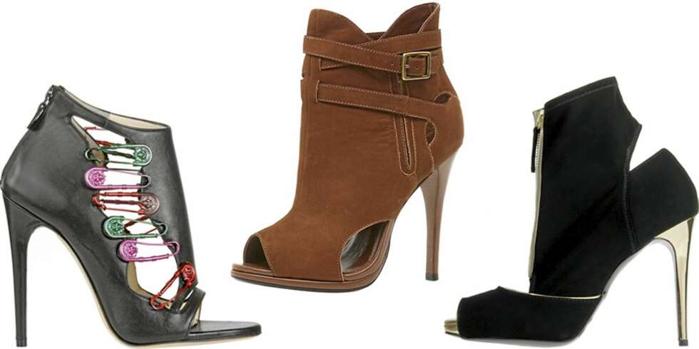 FRA VENSTRE: Versus (kr 5200), Topshop (kr 829), Stella McCartney (kr 4700). FRA VENSTRE: Versus (kr 5200), Topshop (kr 829), Stella McCartney (kr 4700).