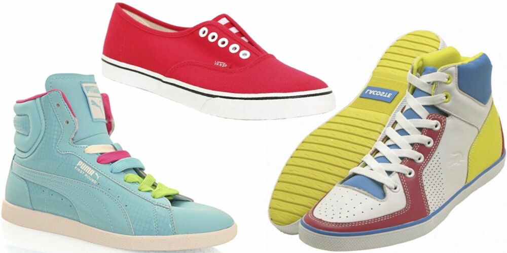 FRA VENSTRE: Puma (kr 899), Vans (kr 579), Lacoste (kr 999). FRA VENSTRE: Puma (kr 899), Vans (kr 579), Lacoste (kr 999).