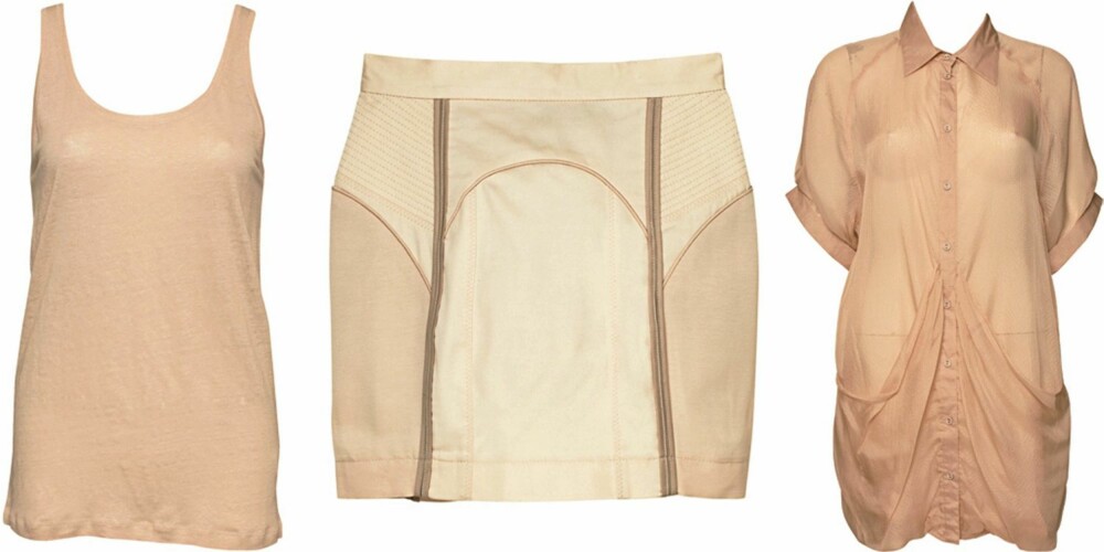 FRA VENSTRE: topp fra Filippa K (kr 595), skjørt fra H&M (kr 349), skjorte fra Gestuz (kr 1099). FRA VENSTRE: topp fra Filippa K (kr 595), skjørt fra H&M (kr 349), skjorte fra Gestuz (kr 1099).