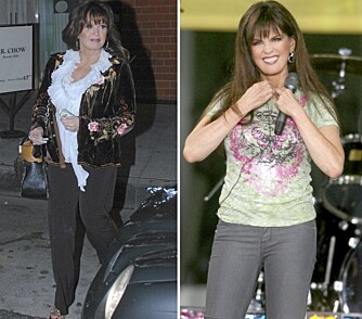 FØR OG ETTER: Marie Osmond før og etter hun bestemte seg for å leve sunt. FØR OG ETTER: Marie Osmond før og etter hun bestemte seg for å leve sunt.