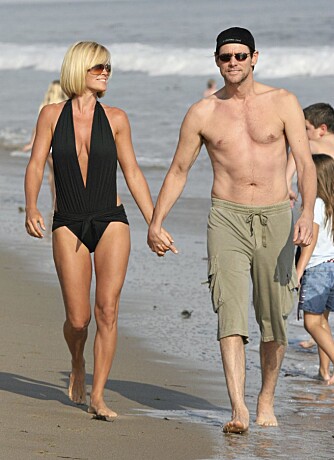 BADENYMFER: Hvem skulle tro at Jenny McCarthy har veid over 95 kilo? Her sammen med kjæresten Jim Carrey. BADENYMFER: Hvem skulle tro at Jenny McCarthy har veid over 95 kilo? Her sammen med kjæresten Jim Carrey.