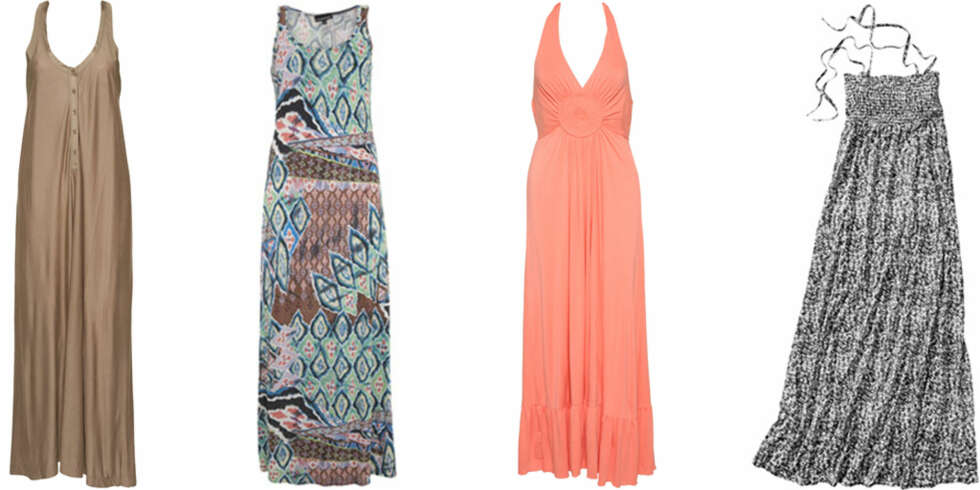FRA VENSTRE: By Malene Birger (kr 1499), Warehouse (kr 338), Soaked in Luxury (kr 499), H&M (kr 149). FRA VENSTRE: By Malene Birger (kr 1499), Warehouse (kr 338), Soaked in Luxury (kr 499), H&M (kr 149).