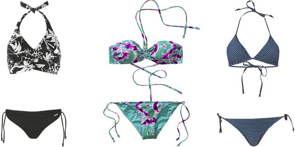 FRA VENSTRE: Triumph (kr 349/199), H&M (kr 129/99), Bik Bok (kr 99) FRA VENSTRE: Triumph (kr 349/199), H&M (kr 129/99), Bik Bok (kr 99)