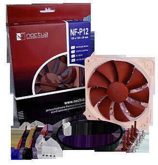FULL PAKKE: Noctua er blant dem som lager gode, stillegående vifter. Her får du med alt du trenger av kontakter og overganger, men også vibrasjonsdempende gummioppheng. FULL PAKKE: Noctua er blant dem som lager gode, stillegående vifter. Her får du med alt du trenger av kontakter og overganger, men også vibrasjonsdempende gummioppheng.