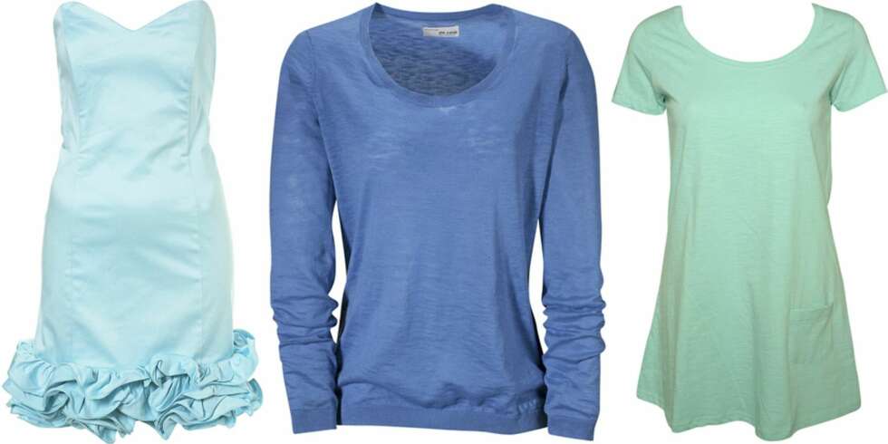 FRA VENSTRE: Kjole fra Topshop (kr 425), genser fra Esprit (kr 299), topp fra Vero Moda (kr 99). FRA VENSTRE: Kjole fra Topshop (kr 425), genser fra Esprit (kr 299), topp fra Vero Moda (kr 99).