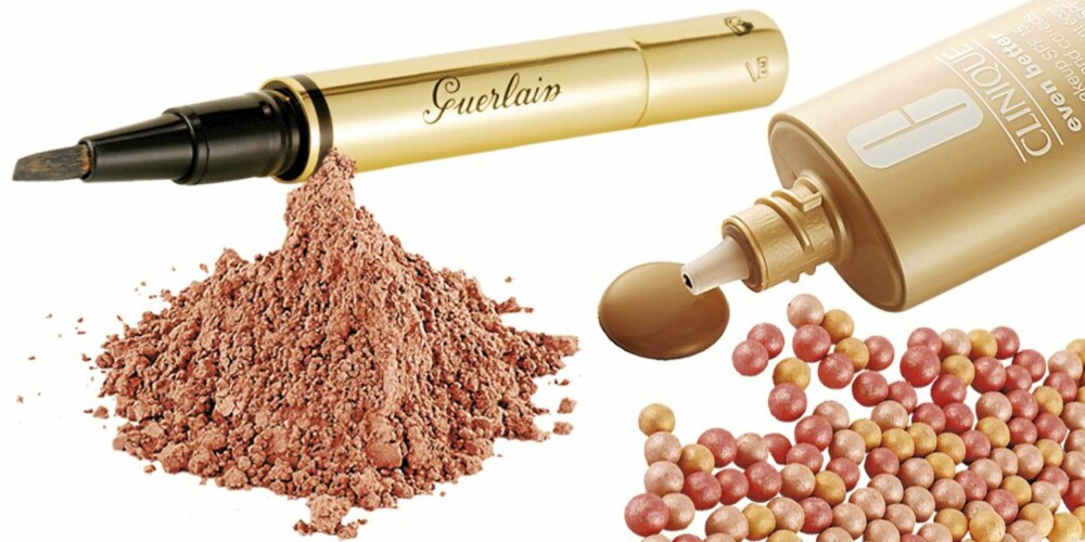 FRA VENSTRE: Guerlain Precious Light concealer (kr 360), IsaDora Mineral Blush Powder i fargen Iced Candy (kr 155), Clinique Even Better SPF 15 foundation (kr 180), The Body Shop Blush On Radiance Perles Iridescentes (kr 199). FRA VENSTRE: Guerlain Precious Light concealer (kr 360), IsaDora Mineral Blush Powder i fargen Iced Candy (kr 155), Clinique Even Better SPF 15 foundation (kr 180), The Body Shop Blush On Radiance Perles Iridescentes (kr 199).